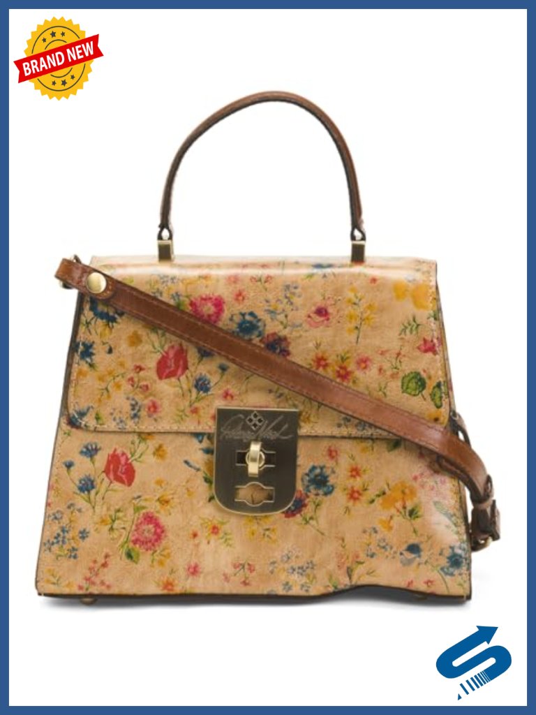 Leather Satchel Crossbody With Double Turn-Lock Closure
